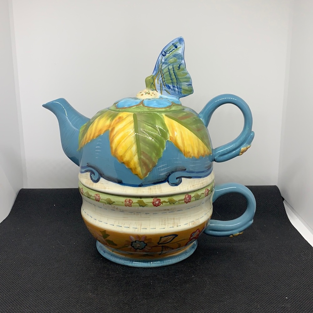 Tracy Porter Butterfly Teacup & Teapot in One